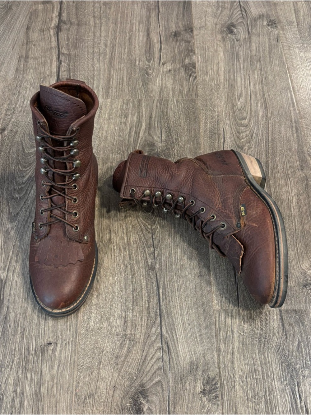 Ad Tec Chestnut Packer Soft Toe Children’s Lace Up Boots 4173- Size 6